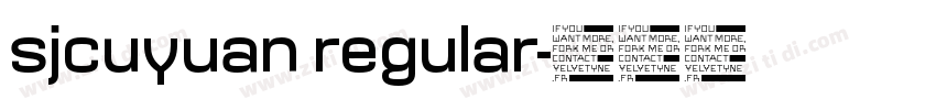 sjcuyuan regular字体转换